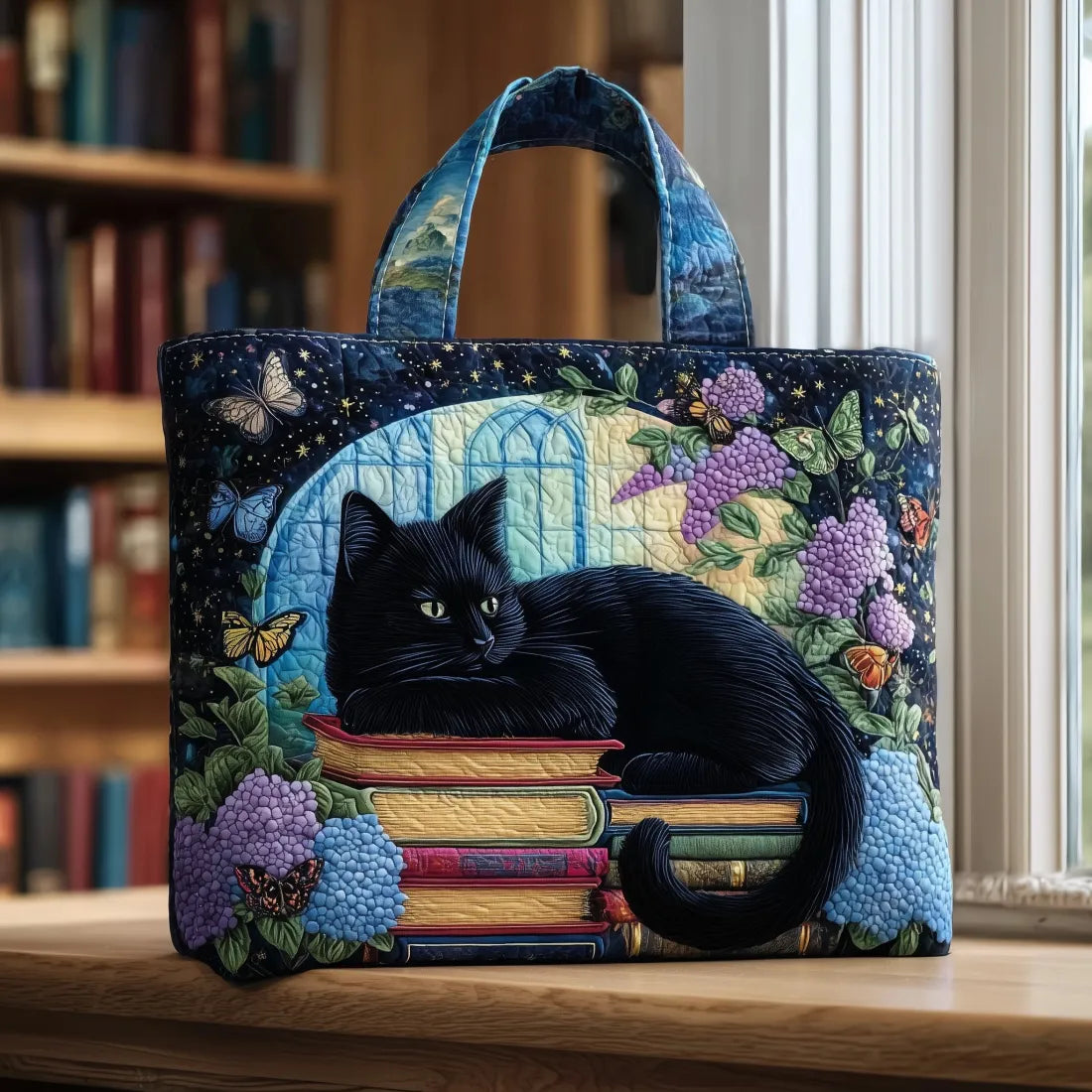 Josefina- Bolso de Gato Negro y Libros