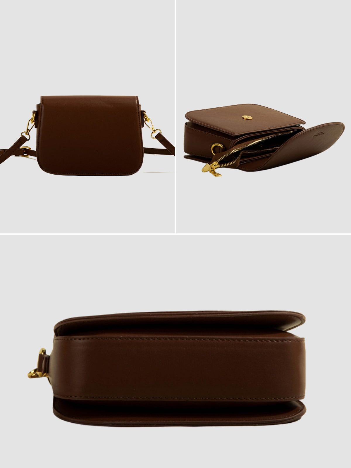 Antonella- Bolso bandolera cuadrado texturizado de estilo retro sencillo