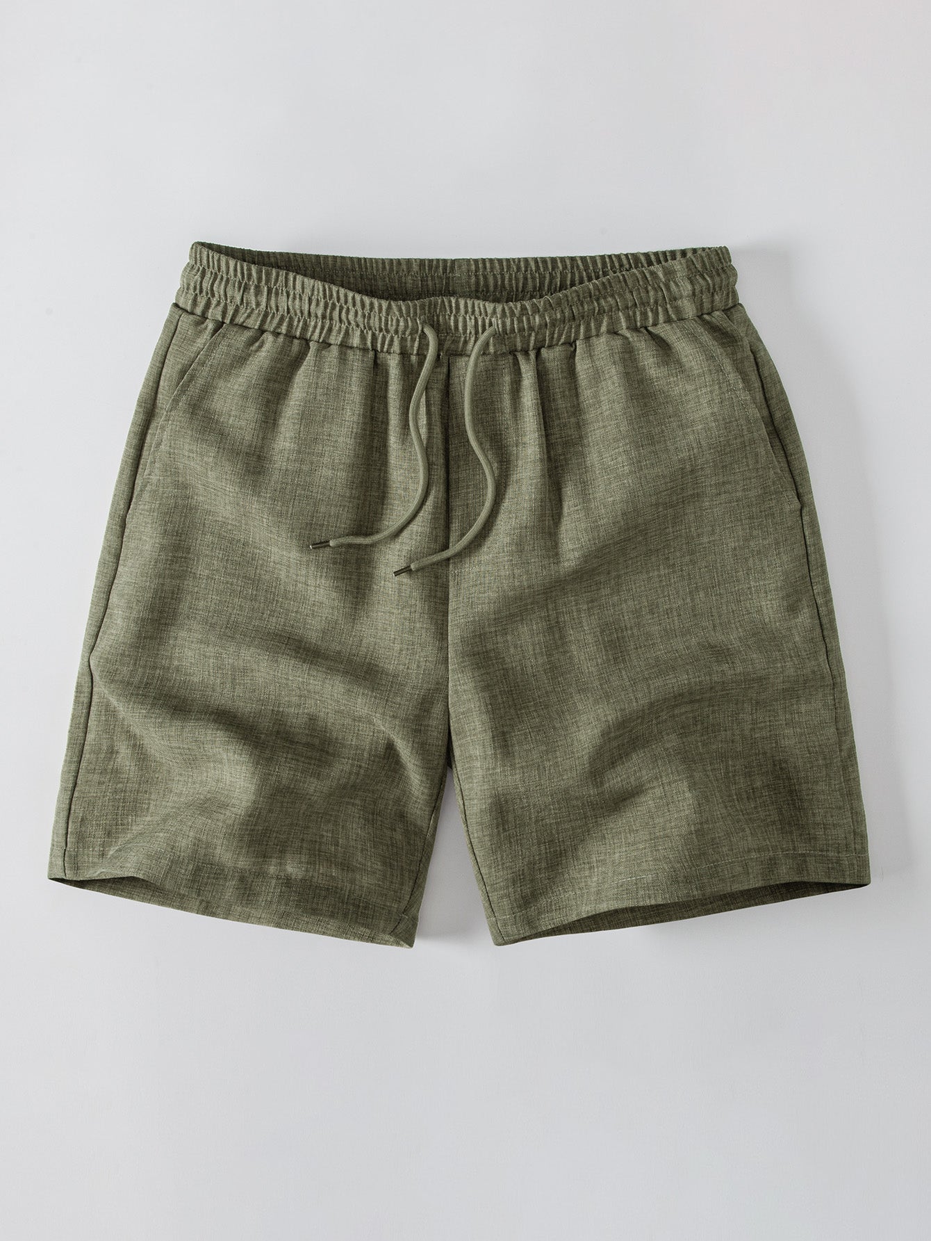 Linen Look Drawstring 7" Shorts