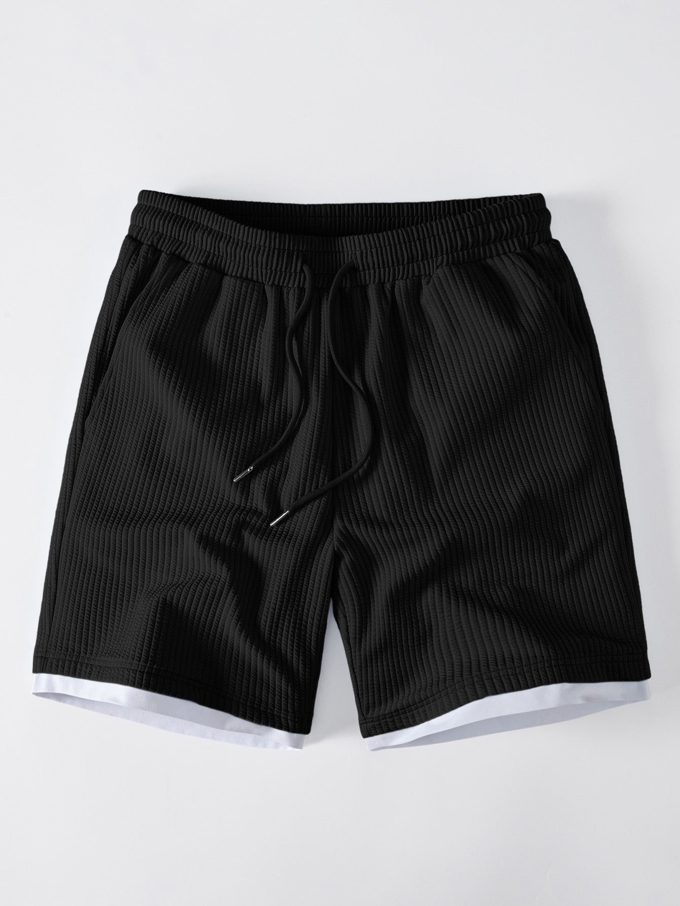 2 In 1 Ribbed 7" Shorts