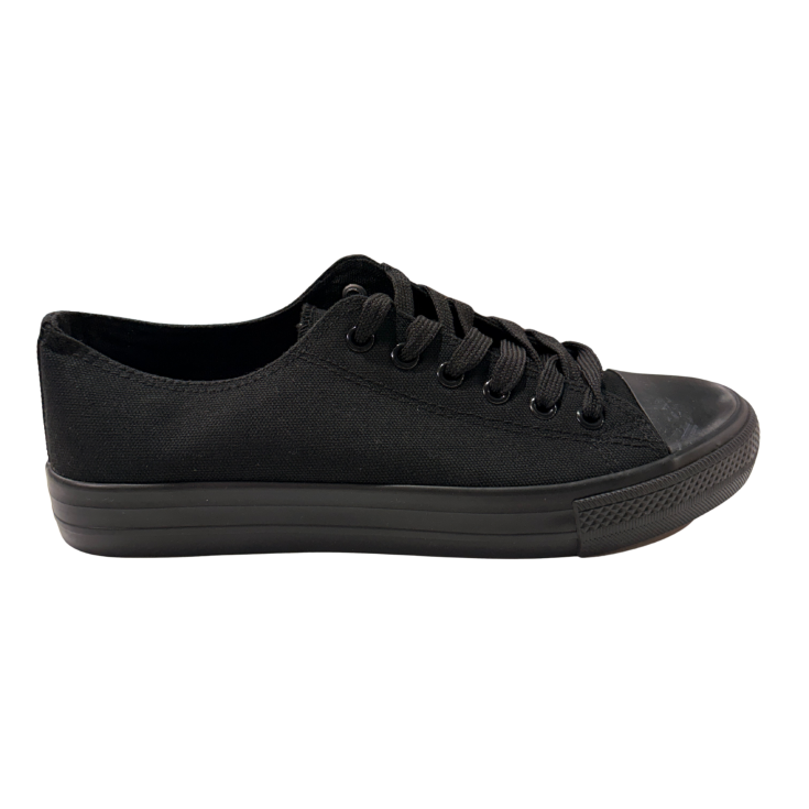 Carlos- Zapatilla deportiva de lona para hombre con puntera negra