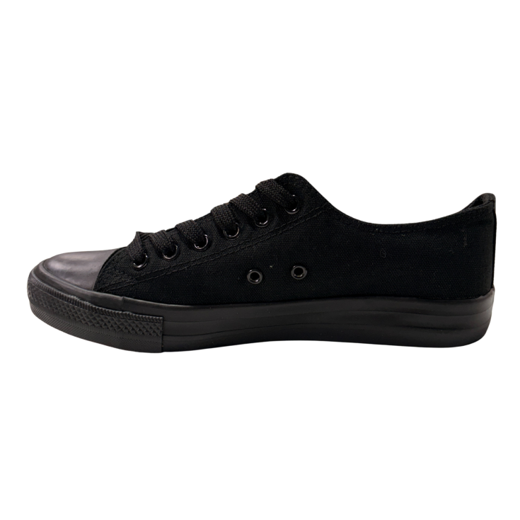Carlos- Zapatilla deportiva de lona para hombre con puntera negra