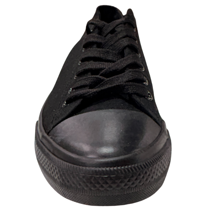 Carlos- Zapatilla deportiva de lona para hombre con puntera negra
