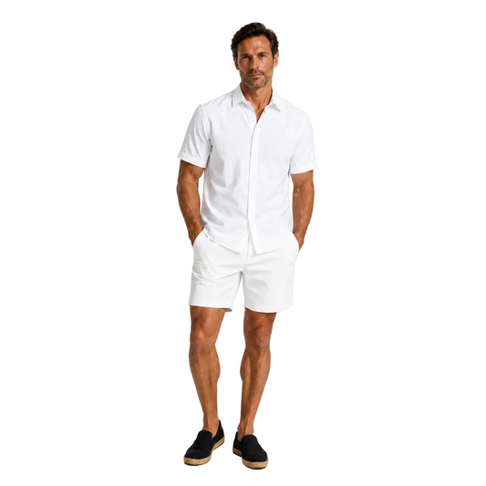 Sergio- Conjunto de ocio para hombre  camisa de manga corta y pantalones cortos