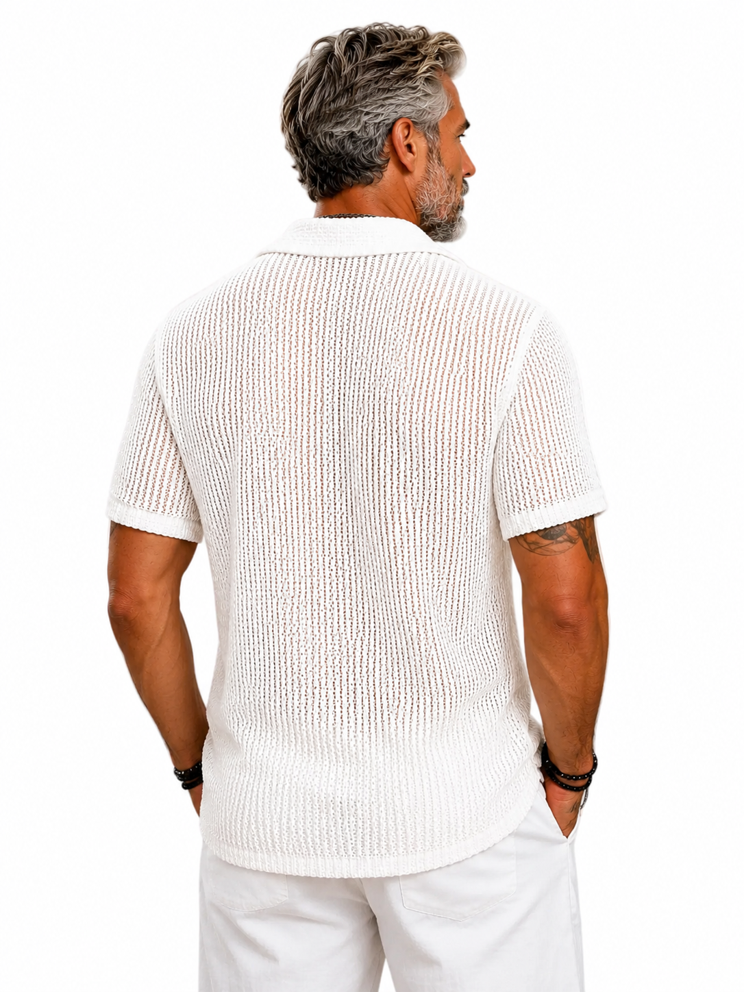 Rodrigo- Camisa calada de manga corta