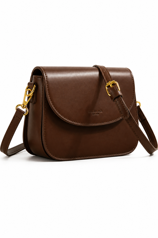Antonella- Bolso bandolera cuadrado texturizado de estilo retro sencillo