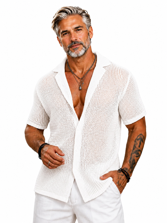 Rodrigo- Camisa calada de manga corta